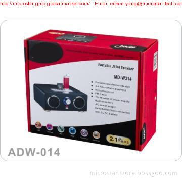 2011 Hot Portable Wooden Speaker ADW-014FM